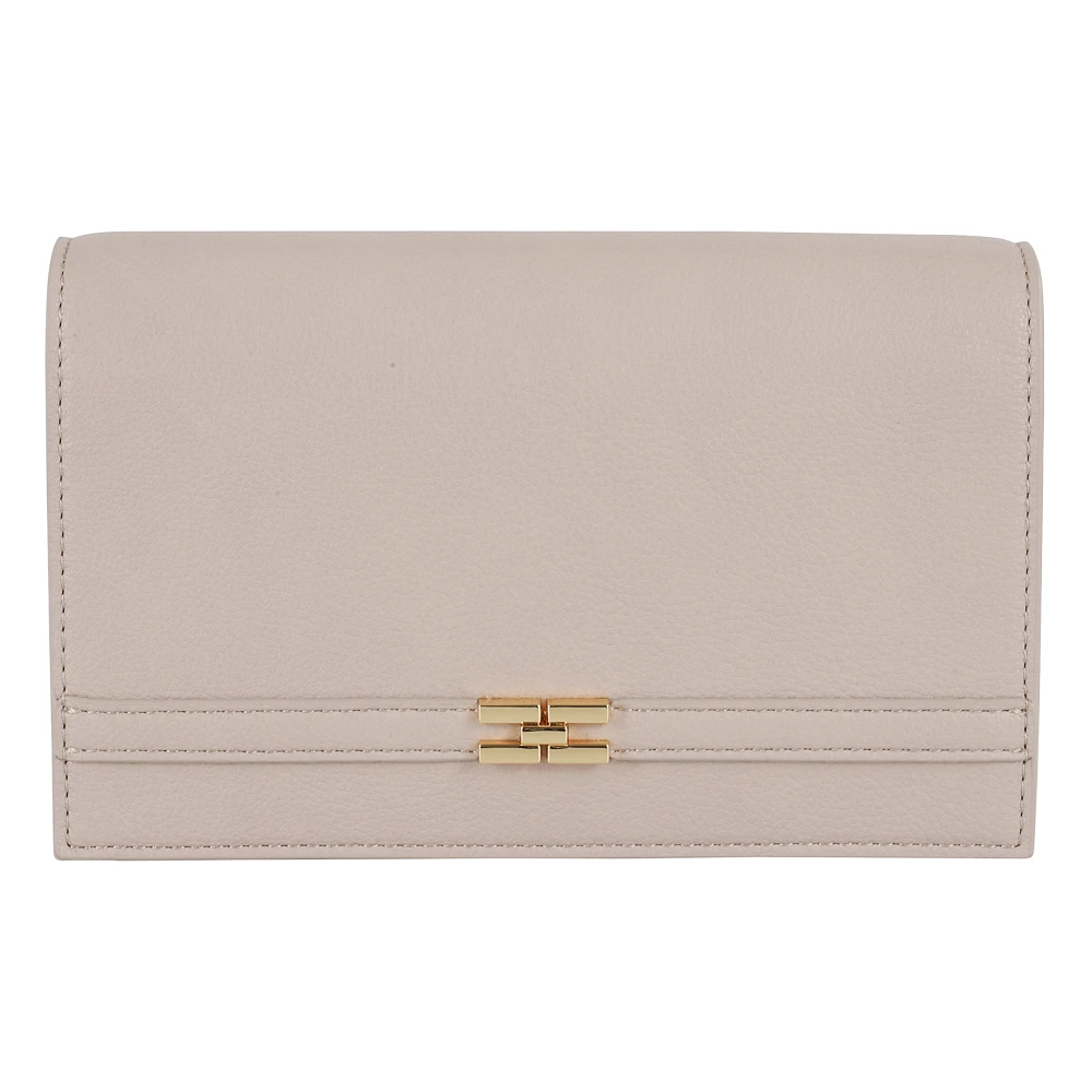 Elisabetta Franchi Stijlvolle leren tas voor vrouwen Gray Dames