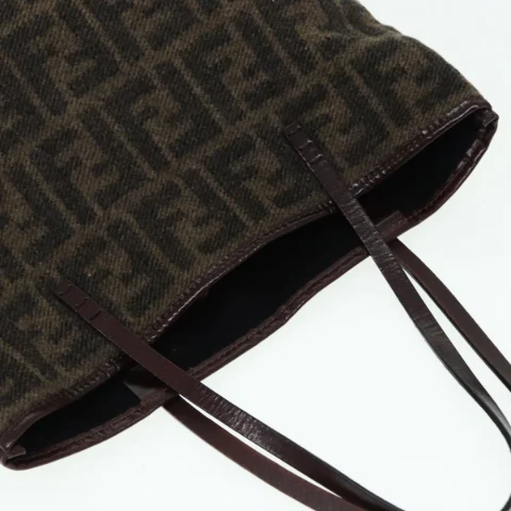 Fendi Vintage Pre-owned Wool totes Brown Dames