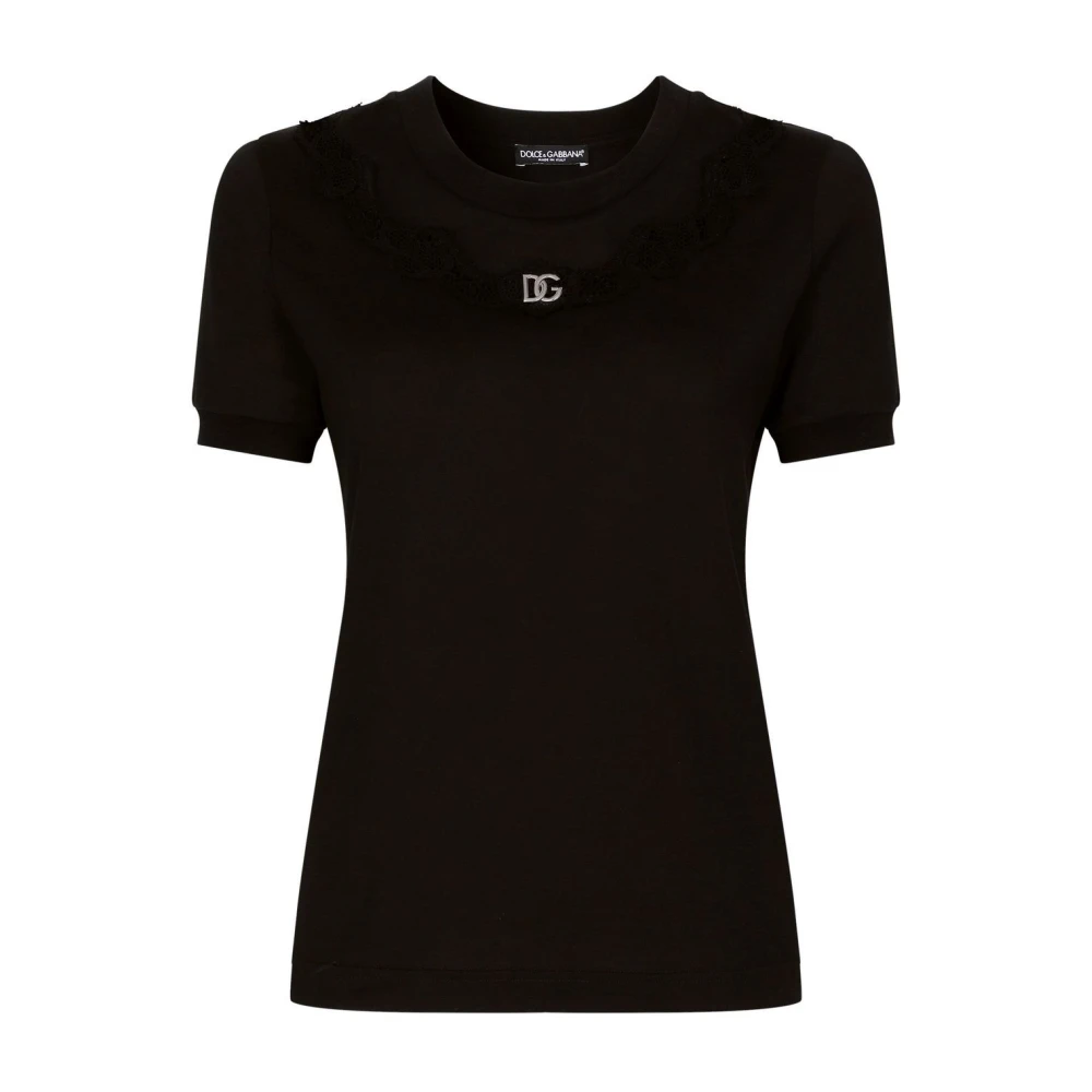 Dolce & Gabbana Luxe Dames T-Shirt N0000 Black Dames