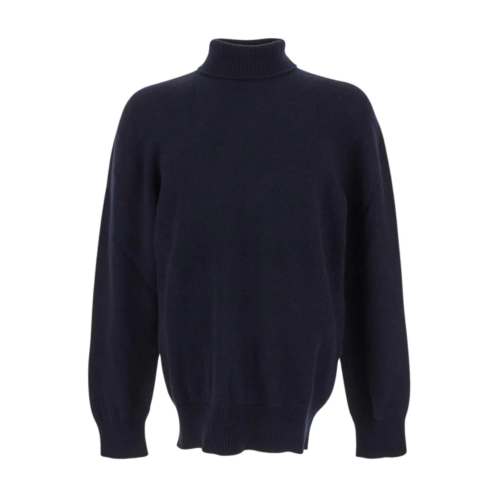Laneus Wollen Turtleneck Gebreid Blue Heren