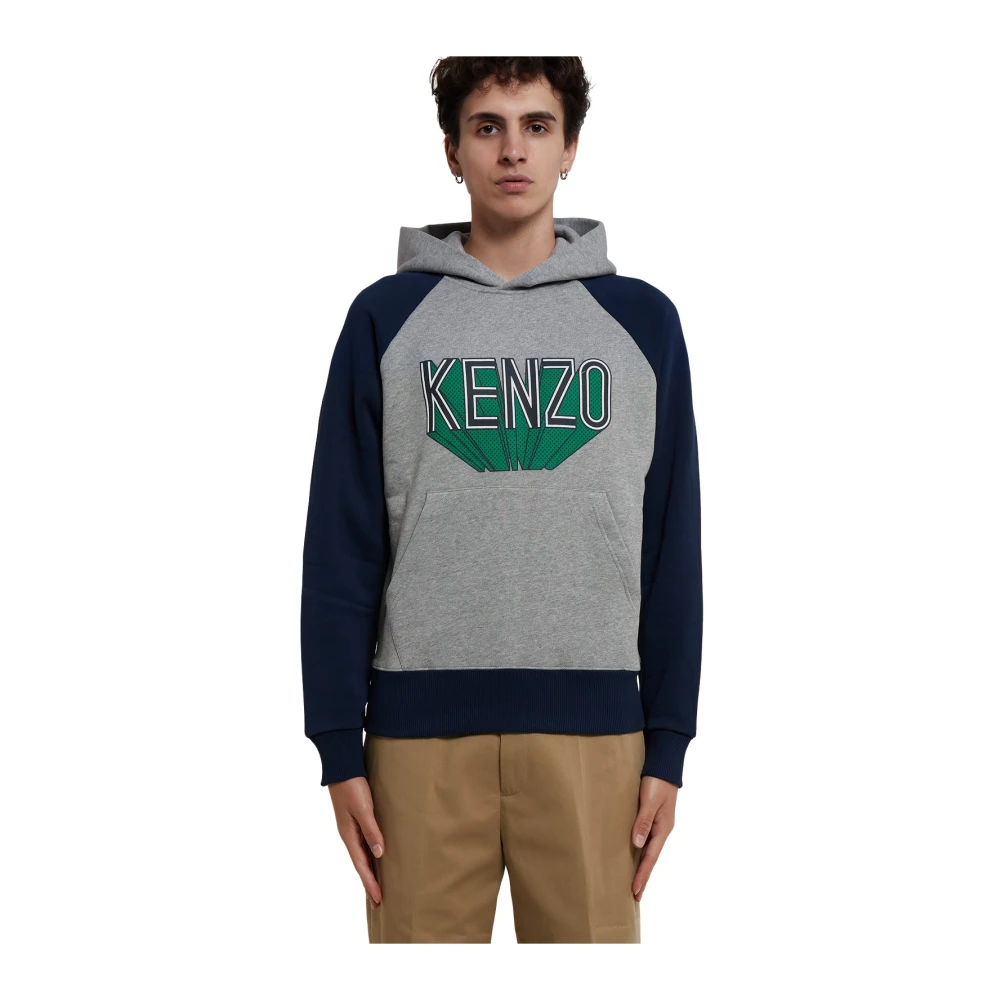 Kenzo Grijze 3D Raglan Sweatshirt Multicolor Heren