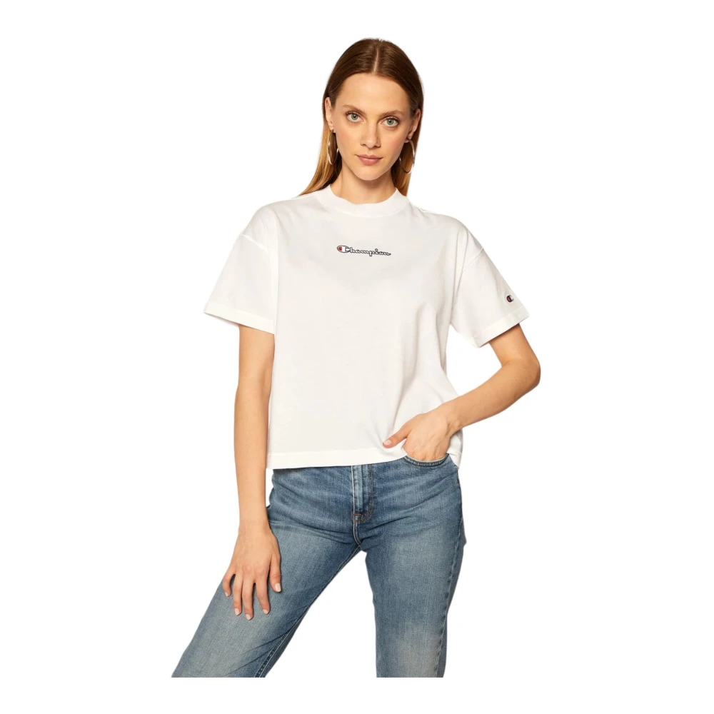 Champion Korte Mouw T-shirt White Dames
