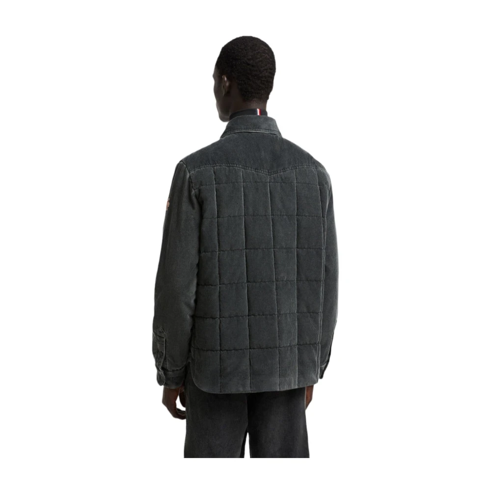Moncler Corduroy Down-Gevoerde Shacket Gray Heren