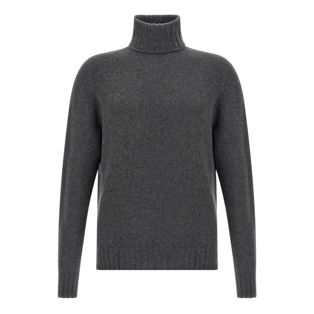 Ma'ry'ya Men's Gray High Neck Jumper - Turtlenecks - Xl - Knitwear
