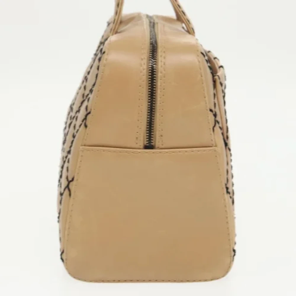Chanel Vintage Pre-owned Leather handbags Beige Dames