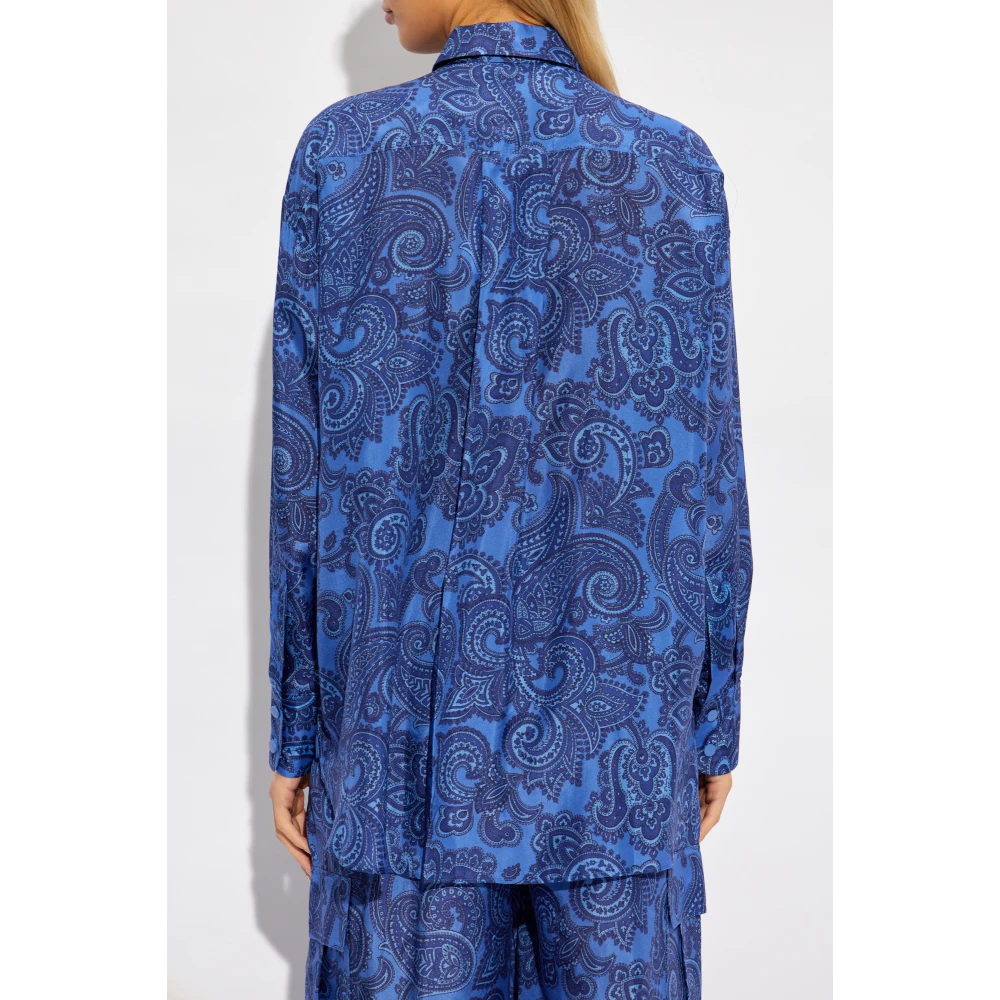 Zimmermann zijden overhemd Blue Dames