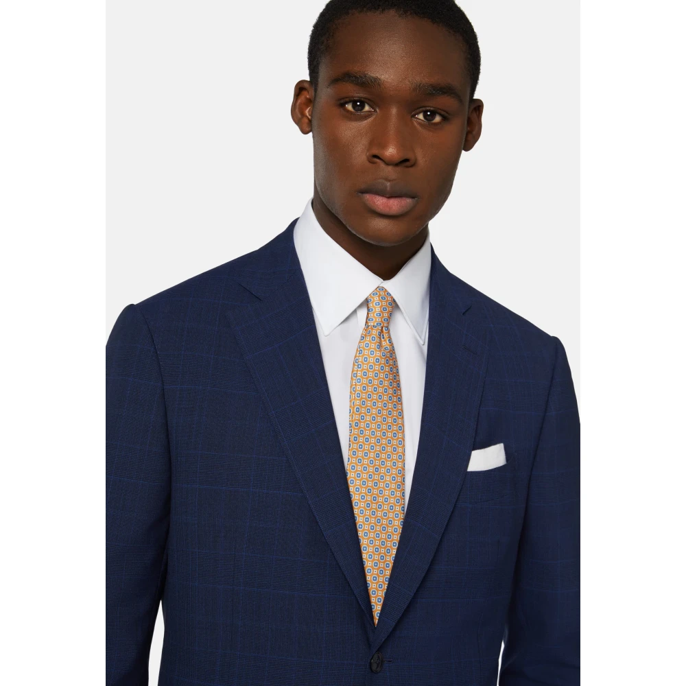 Boggi Milano Prince of Wales Ruit Pak Blue Heren