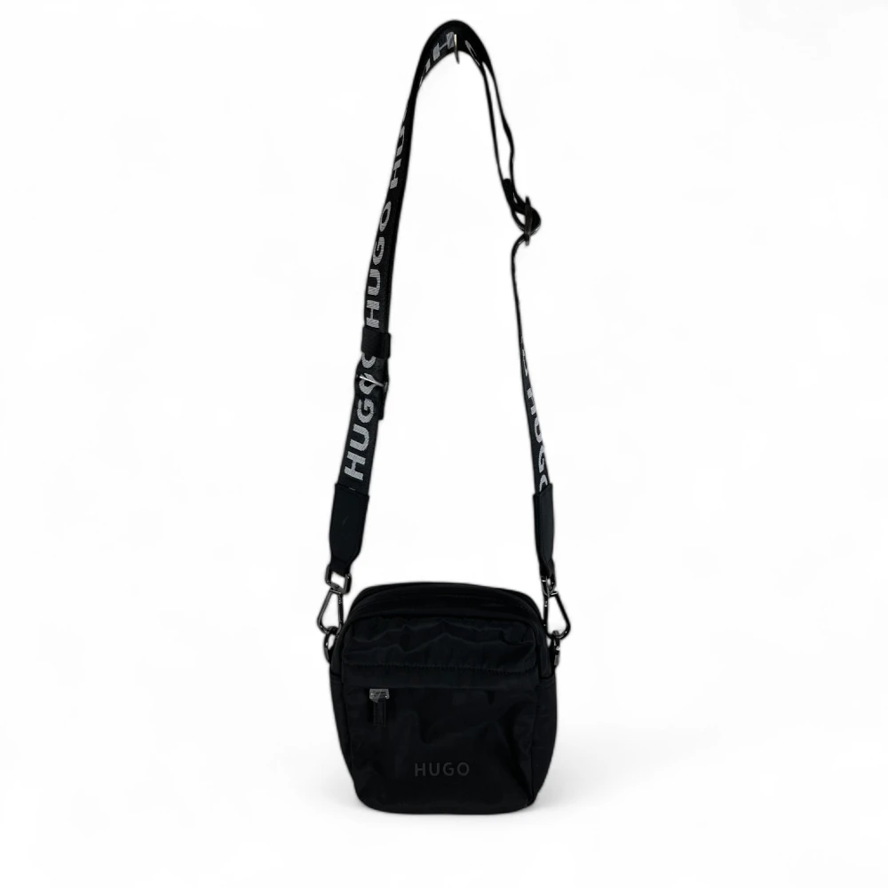 Hugo Boss Zwarte Reporter Tas met Rits voor Heren Black Dames