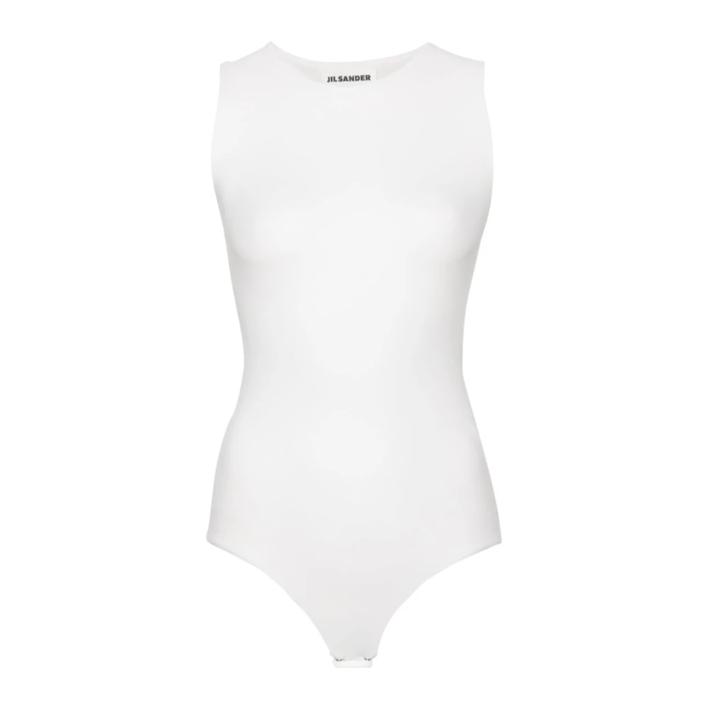 Jil Sander Witte High Neck Bodysuit White Dames