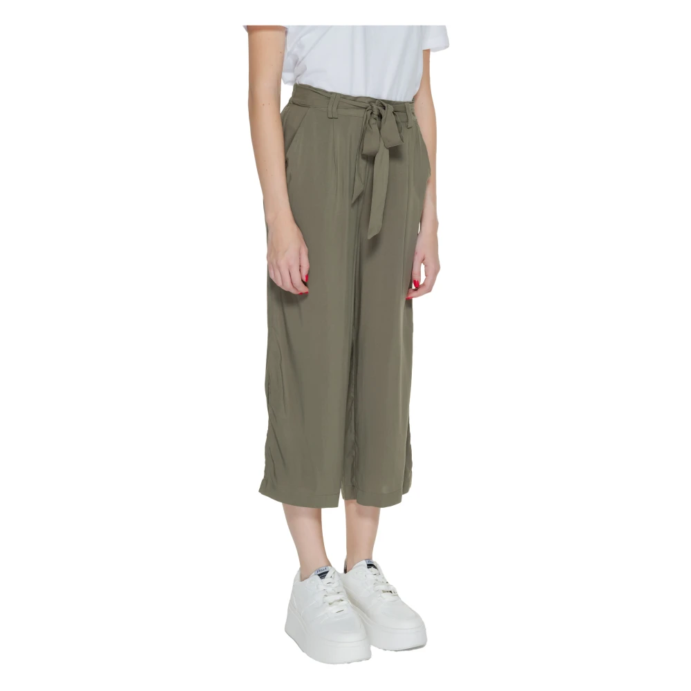 Only Cropped Viscose Broek Lente Zomer Collectie Green Dames