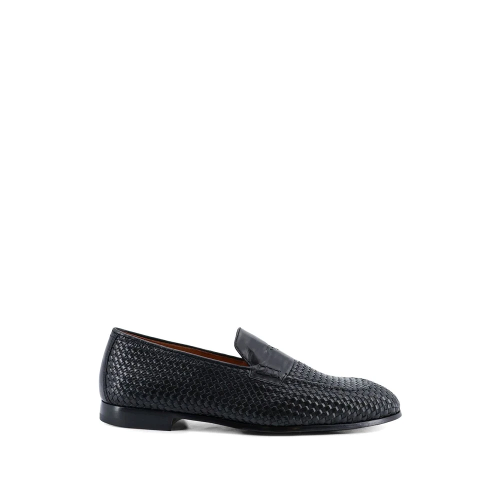Doucal's Men's Black Loafers, 9 Uk, Flat Shoes