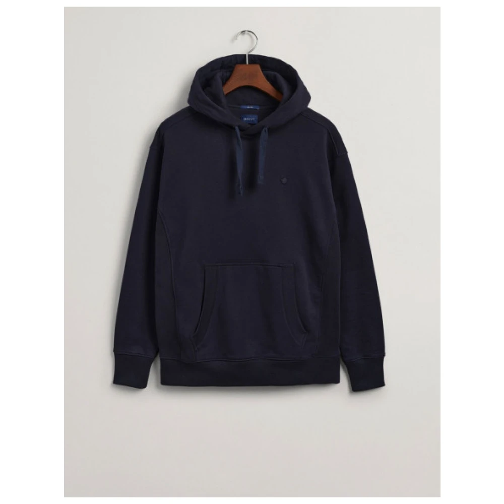 Gant Nachtblauwe Hoodie Blue Heren