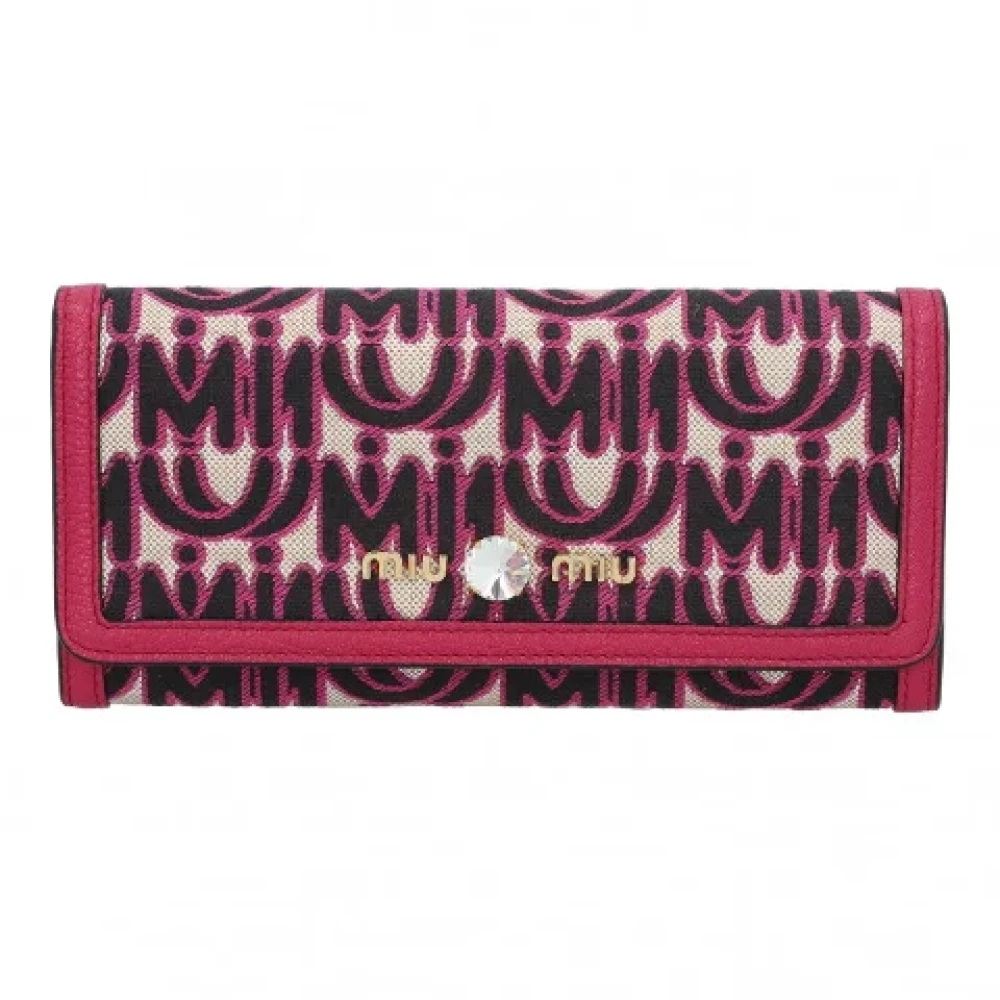 Miu Pre-owned Canvas wallets Multicolor Dames