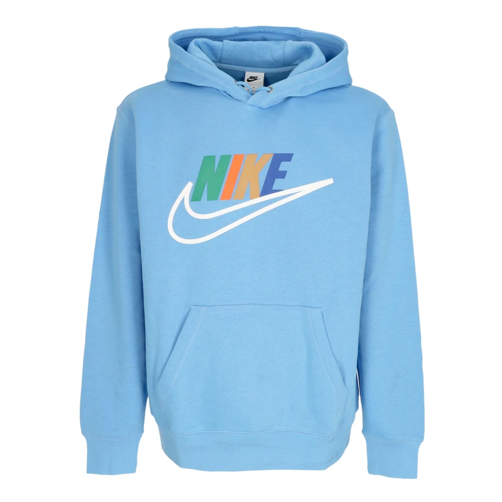 Nike Blauwe Blok Hoodie met Voorzak Blue Heren