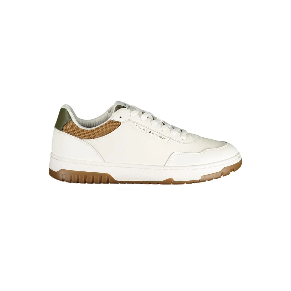 Tommy Hilfiger Men's White Sneakers, 8 Uk, Leather Sneaker