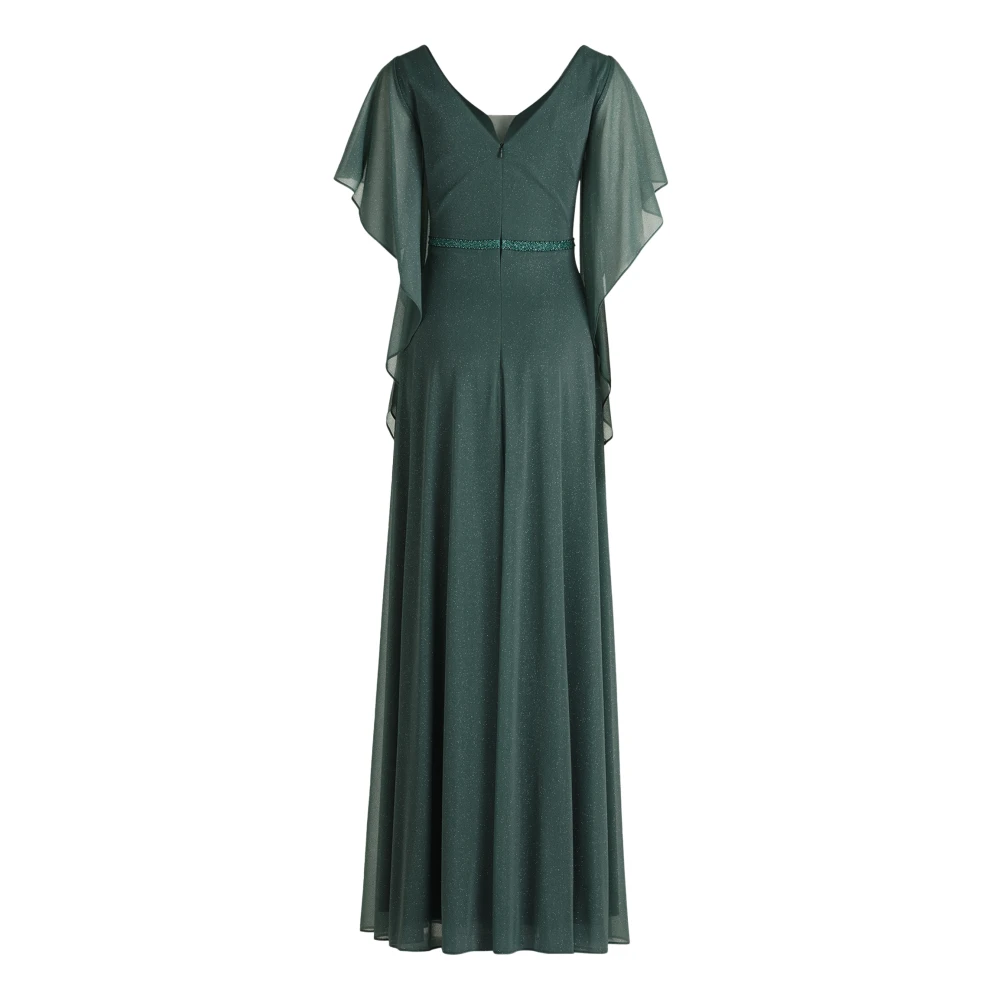 Vera Mont Glitter Avondjurk met Elegante Details Green Dames