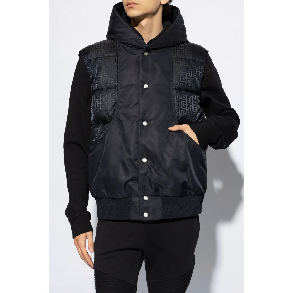 Balmain Vest met monogram Blue Heren