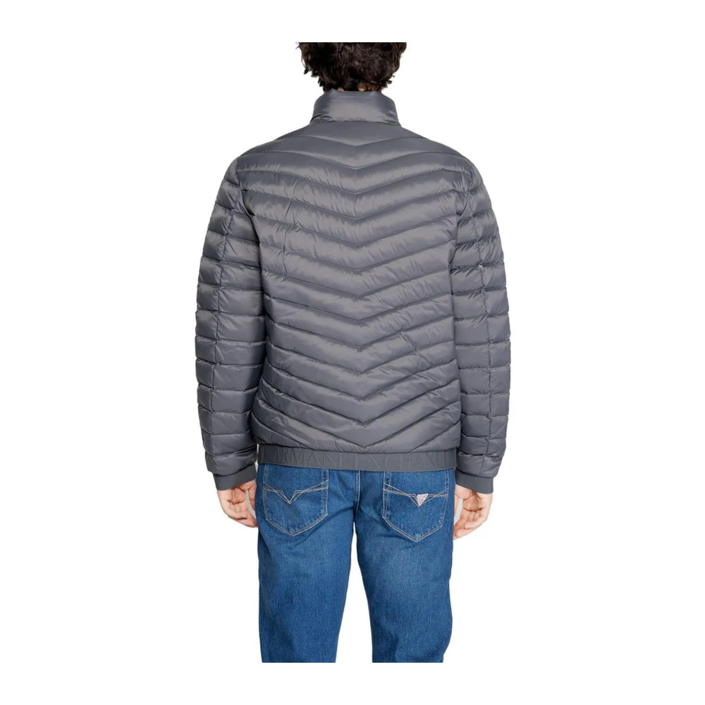 Armani Exchange Moderne Grijze Polyesterjas Heren Collectie Gray Heren