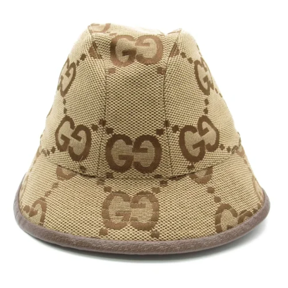 Gucci Vintage Pre-owned Fabric hats Beige Dames