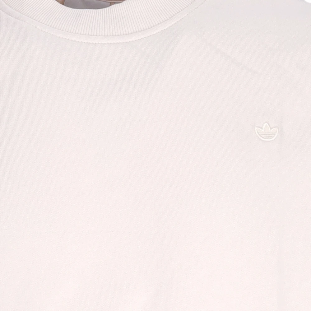 Adidas Witte Lichtgewicht Crewneck Sweatshirt White Heren