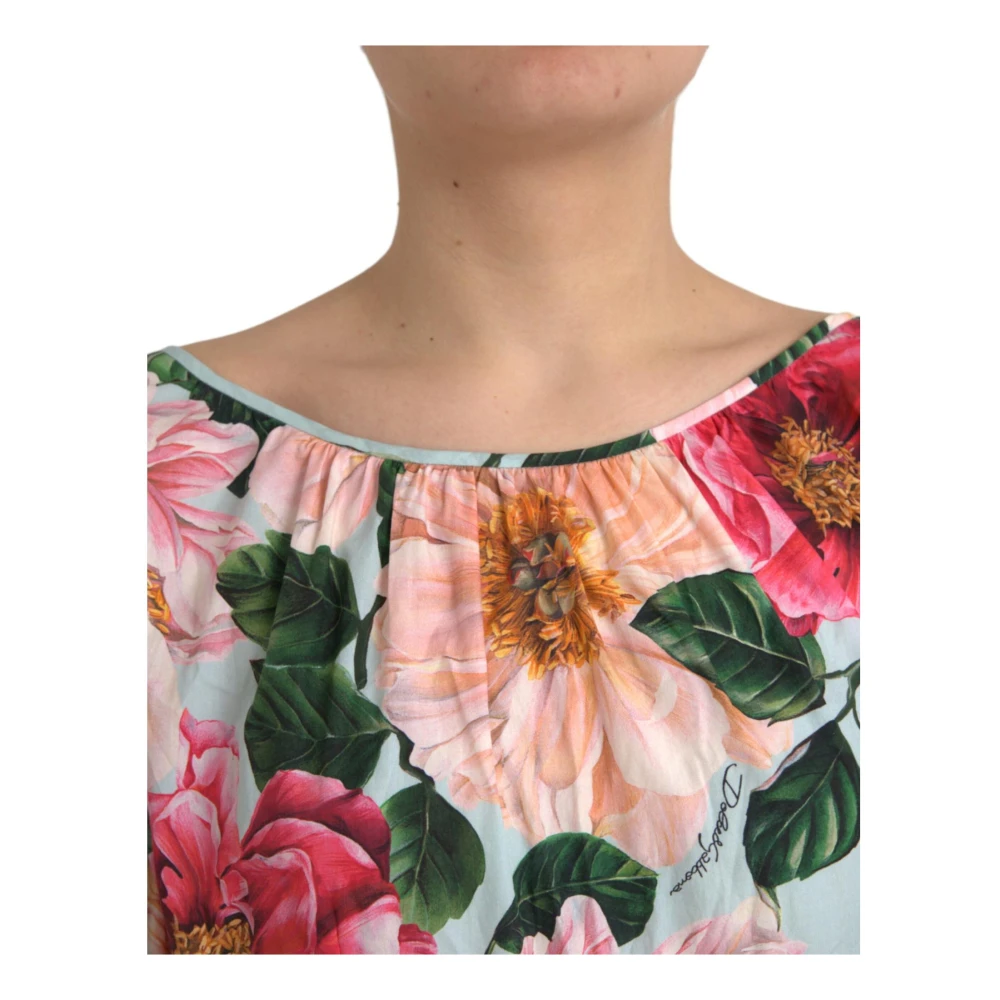 Dolce & Gabbana Bloemenprint A-lijn Midi Jurk Multicolor Dames
