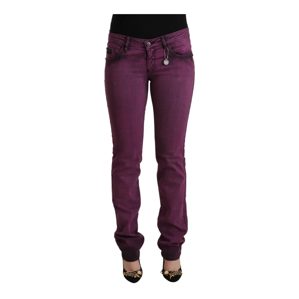 Costume National Purple Cotton Stretch Slim Fit Denim Jeans Purple, Dam