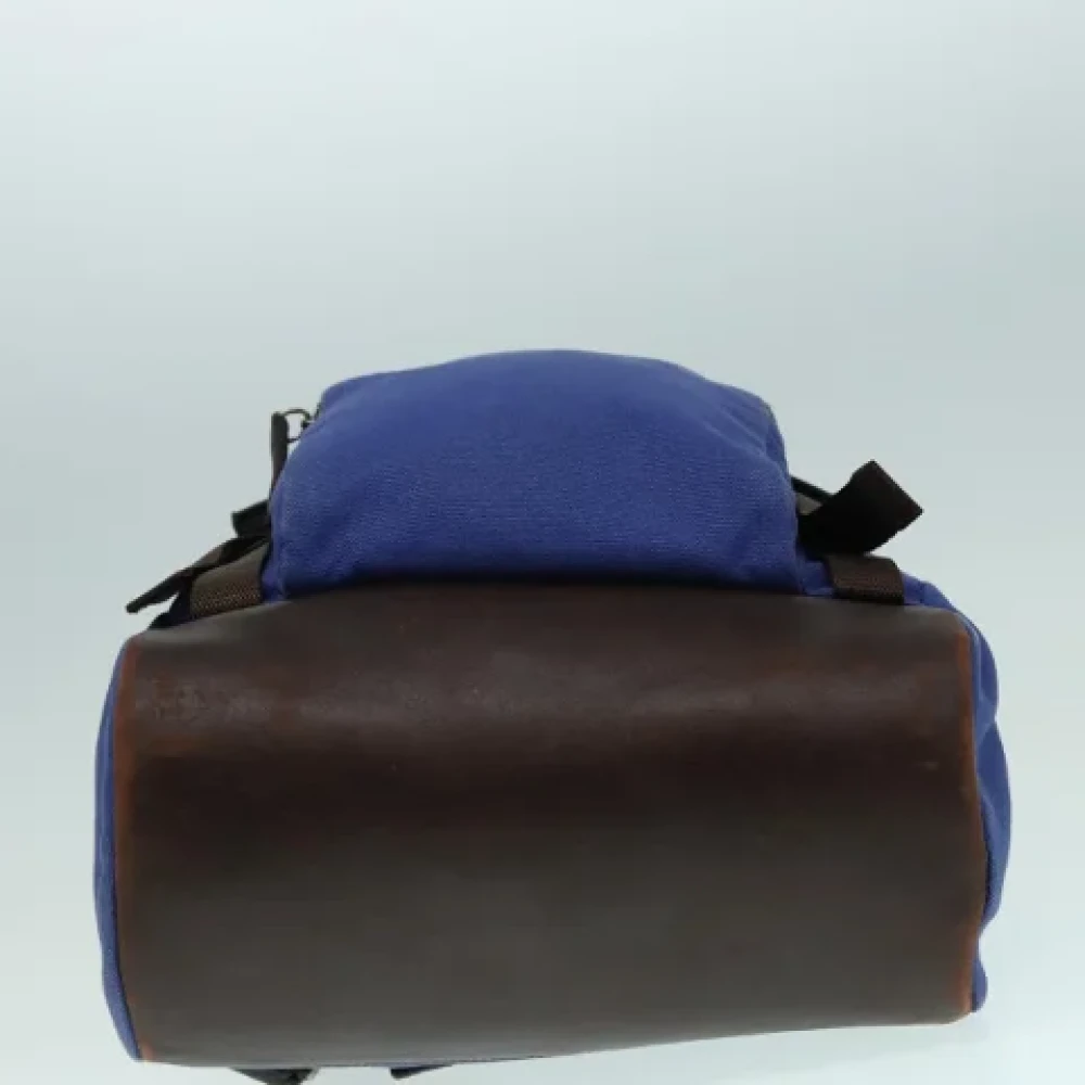 Prada Vintage Pre-owned Canvas backpacks Blue Dames