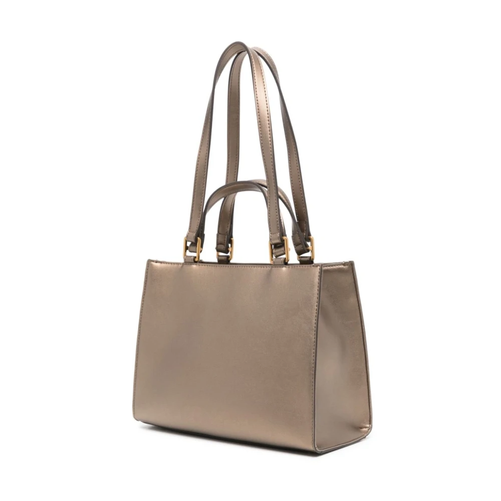 Liu Jo Metallic Finish Schoudertas Brown Dames