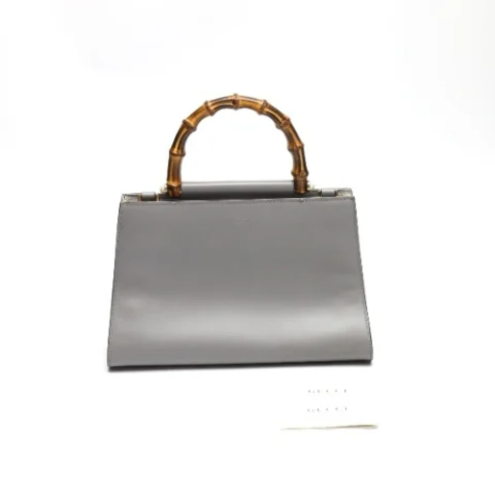 Gucci Vintage Pre-owned Leather gucci-bags Gray Dames