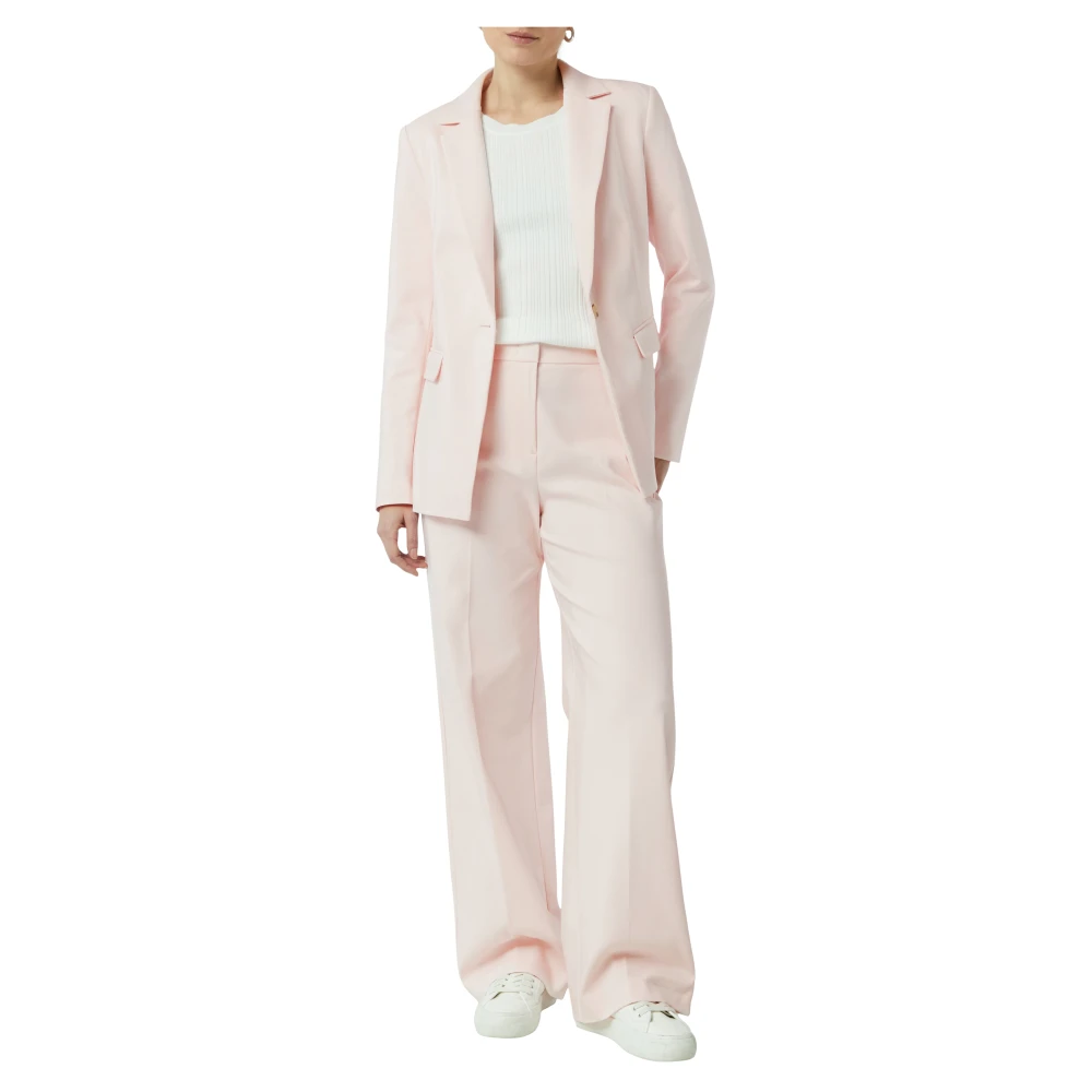 comma Getailleerde blazer met klepzakken Pink Dames