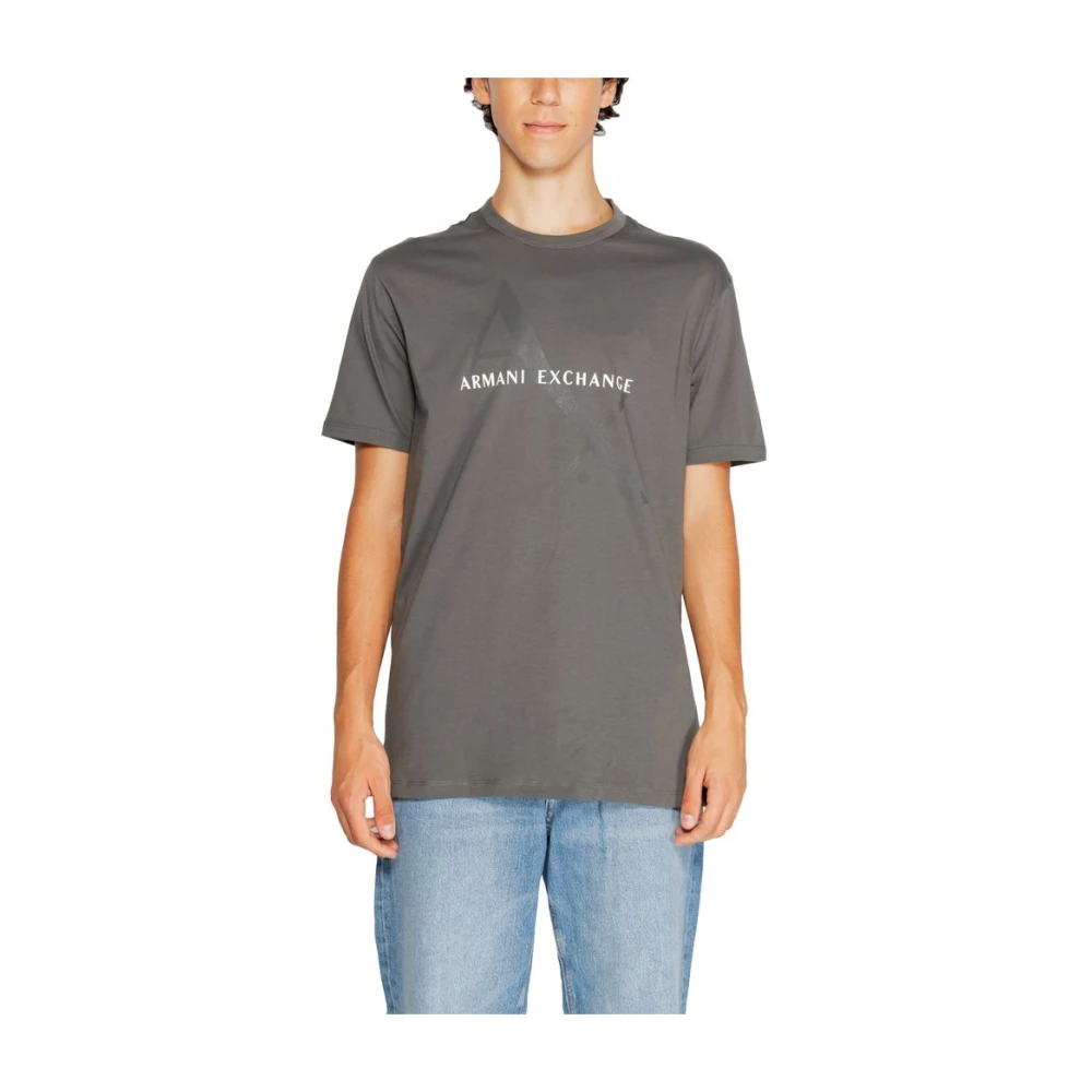 Armani Exchange Grijze Katoenen Heren Herfst Winter T-Shirt Gray Heren