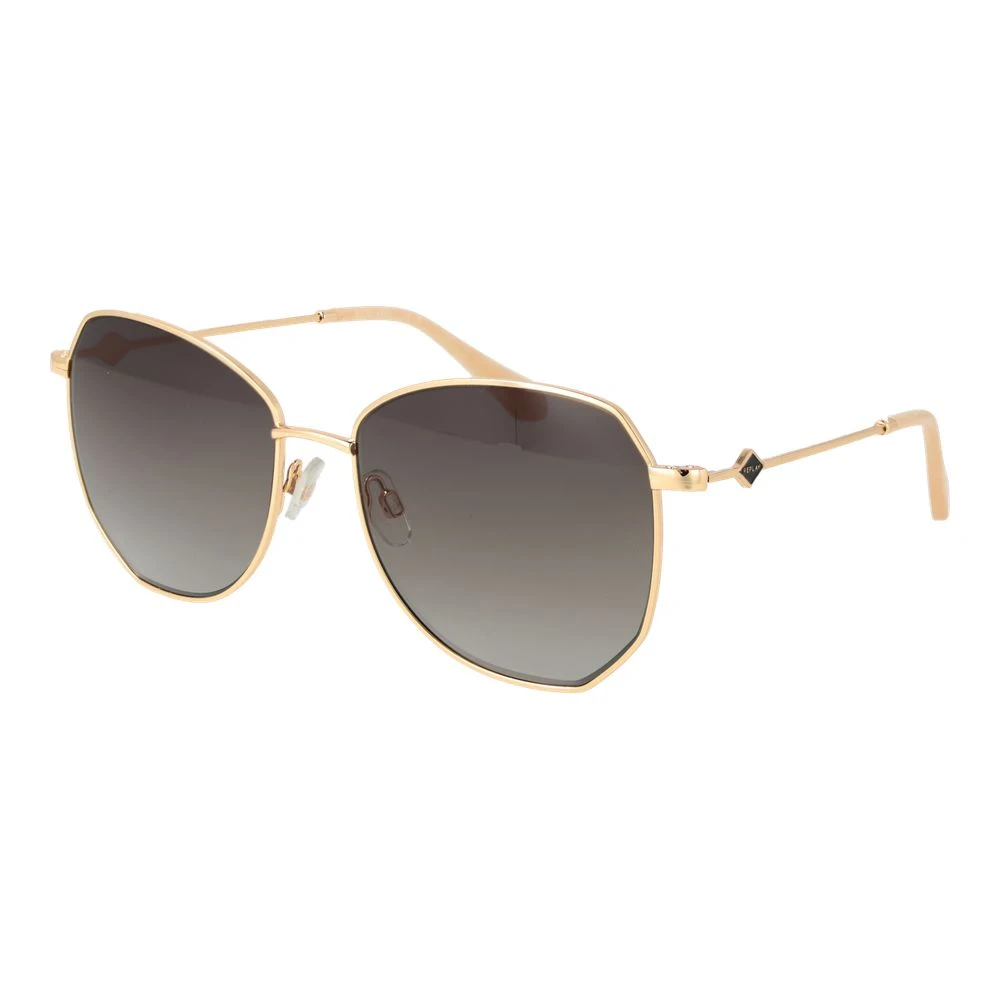 Replay Women's Yellow Sunglasses, One Size, Gold Metal Sunglasses