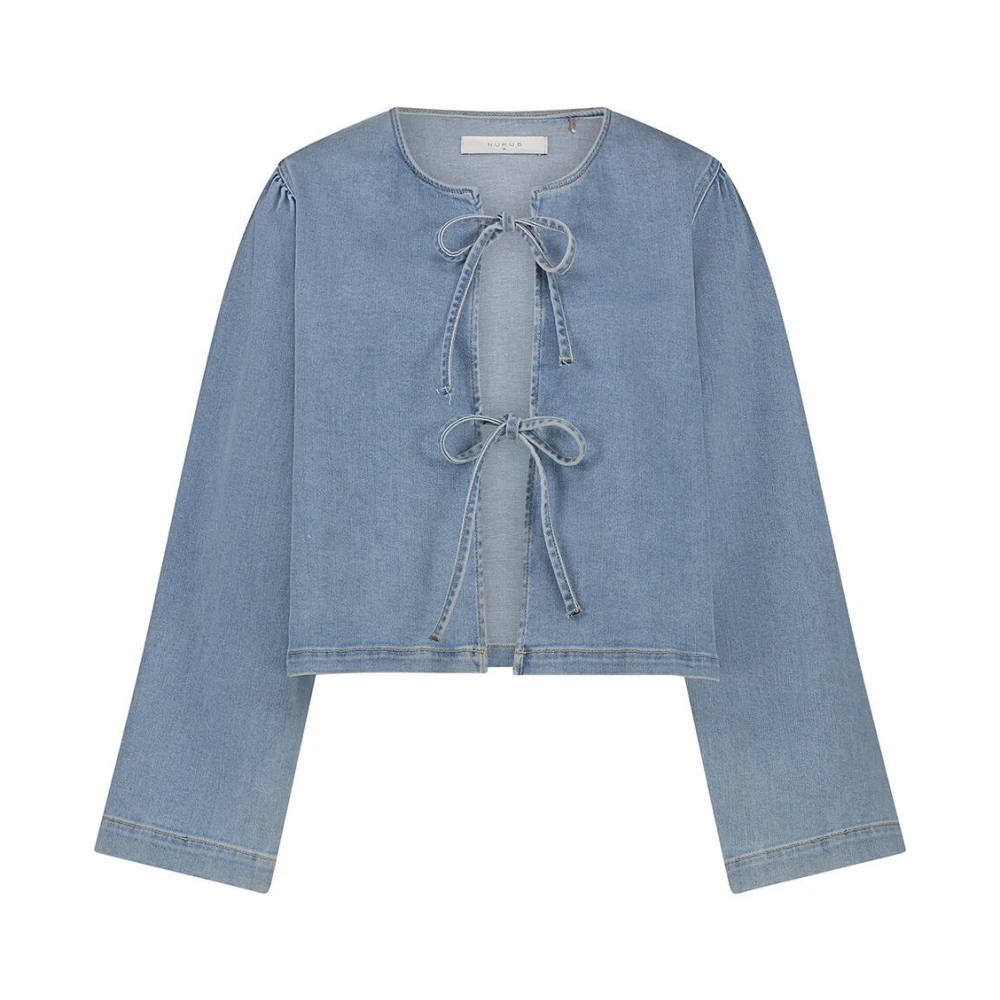 Nukus Strikblouse Lange Mouw Stijlvol Blue Dames