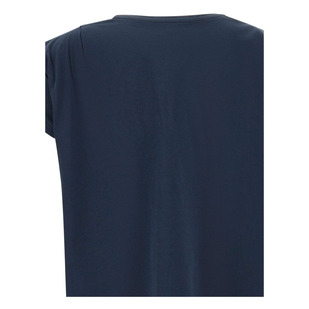 Woolrich Geplooide T-shirt met Gerimpeld Detail Blue Dames