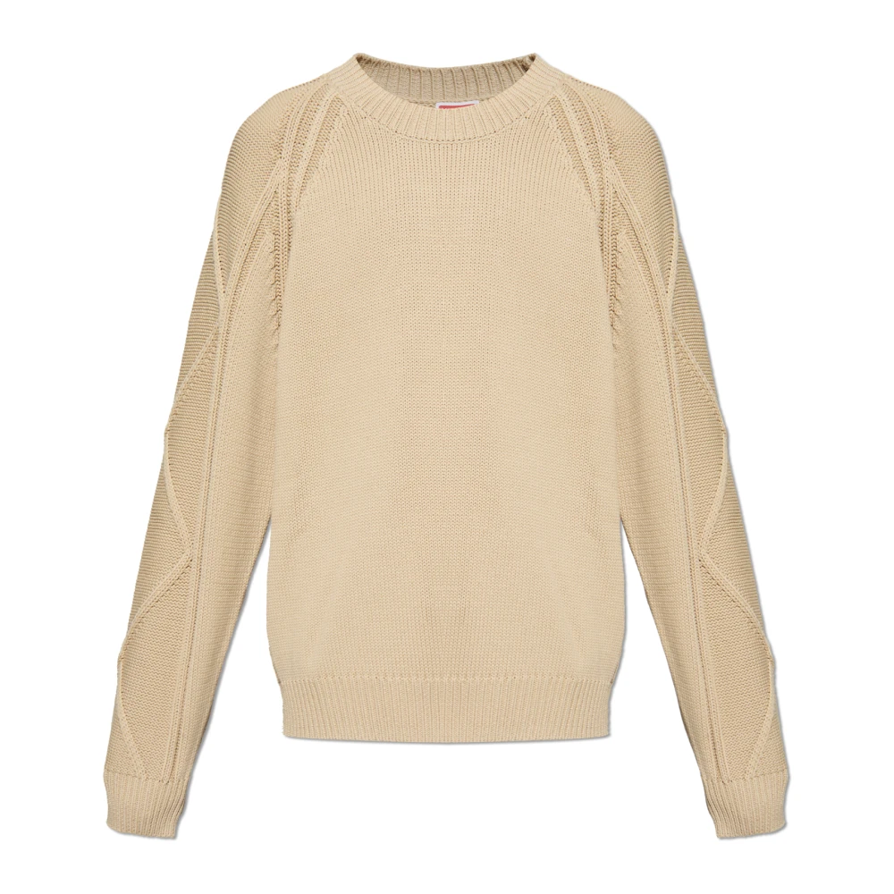 Kenzo Katoenen trui met logo Beige Heren