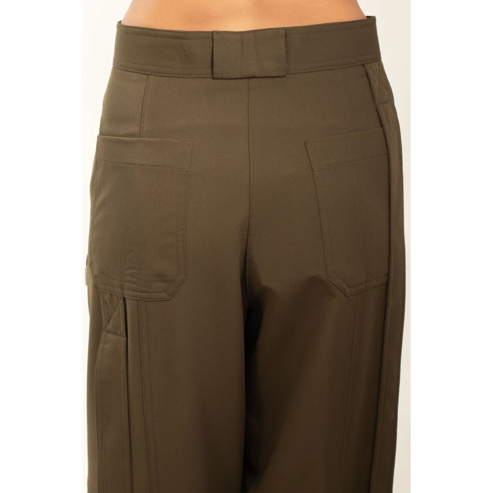 pinko Wijde Cargo Broek in X93 Green Dames