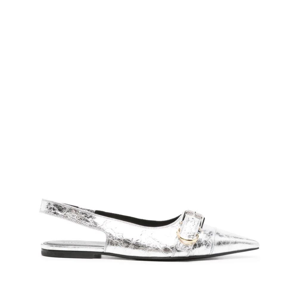 Givenchy Silver Platta Slingback Skor Gray, Dam