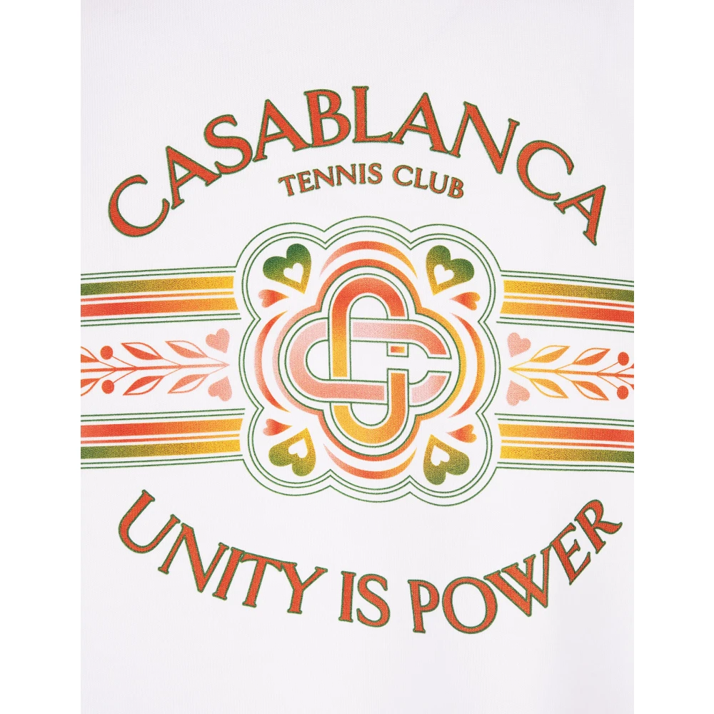 Casablanca Unity is Power T-shirt Wit White Heren