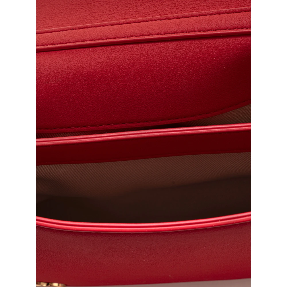 Love Moschino Schoudertas met Metalen Ketting en Zakken Red Dames