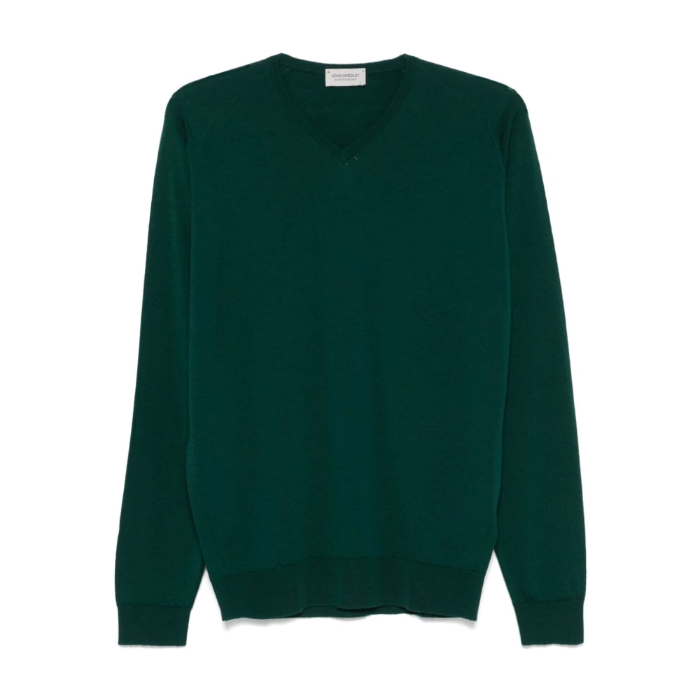 John Smedley Bosgroene Merinowollen Trui Green Heren