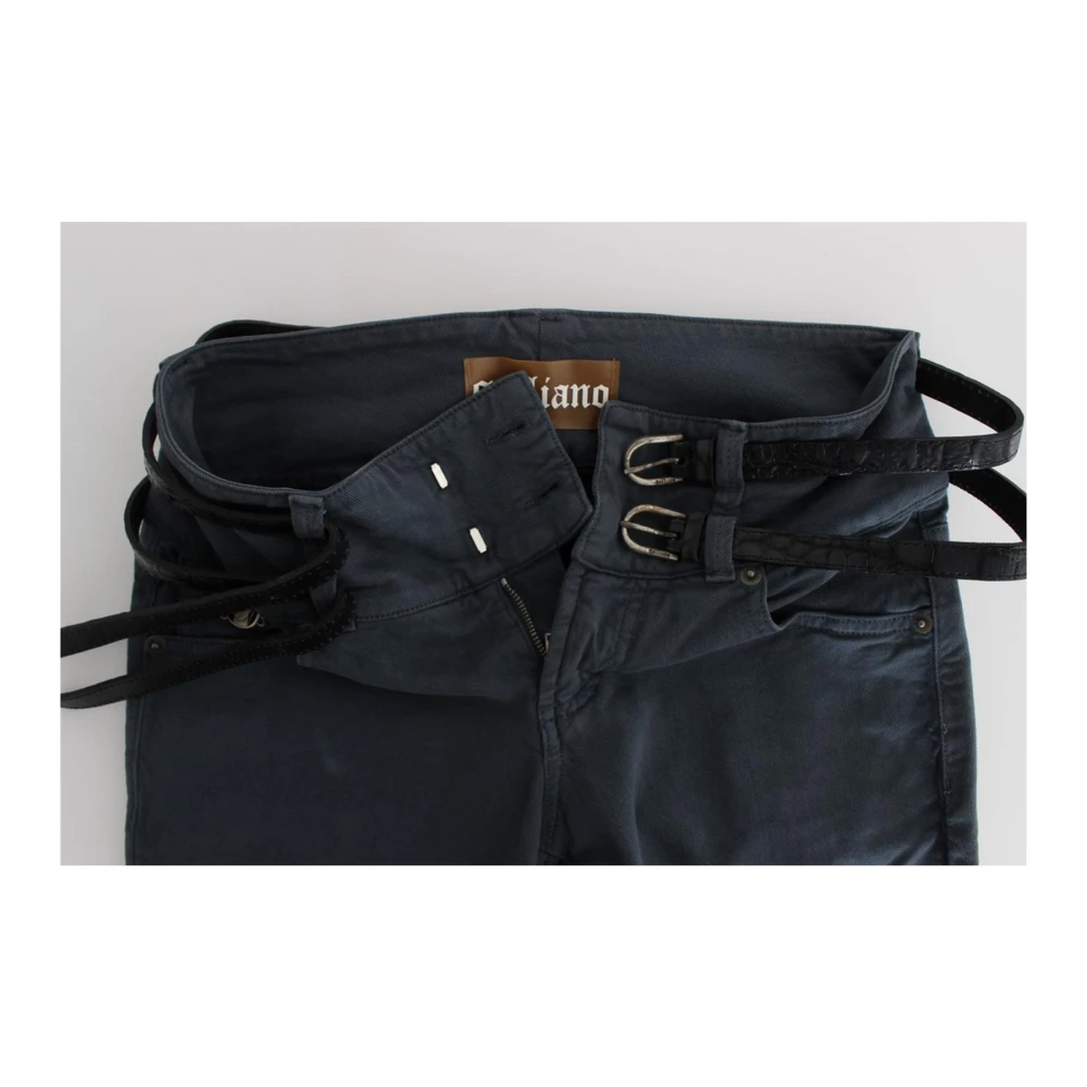 John Galliano Slim Fit Blauwe Jeans Gemaakt in Italië Blue Dames