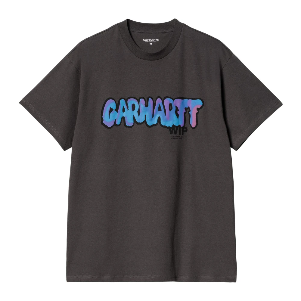 Carhartt WIP Zwart Drip T-shirt Losse Pasvorm Korte Mouw Black Heren