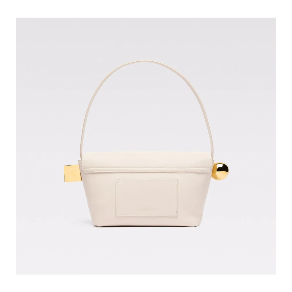 Jacquemus Ivoor Leren Schoudertas White Dames