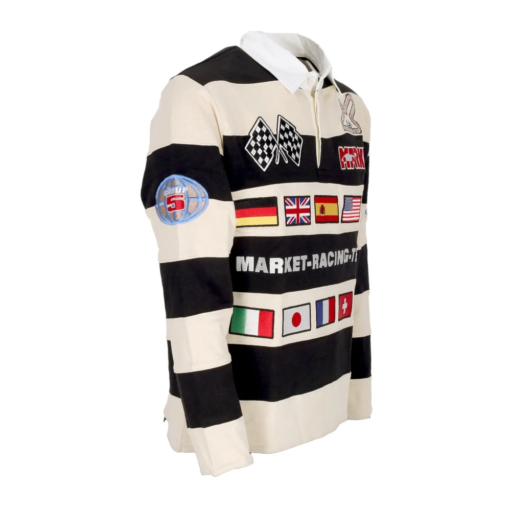 Market Grand Prix Lange Mouw Polo Shirt Multicolor Heren