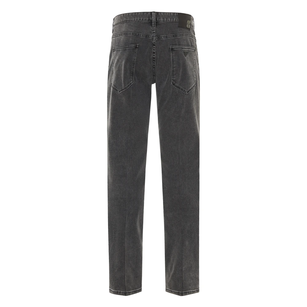 Emporio Armani Klassieke Denim Jeans met Logodetail Gray Heren