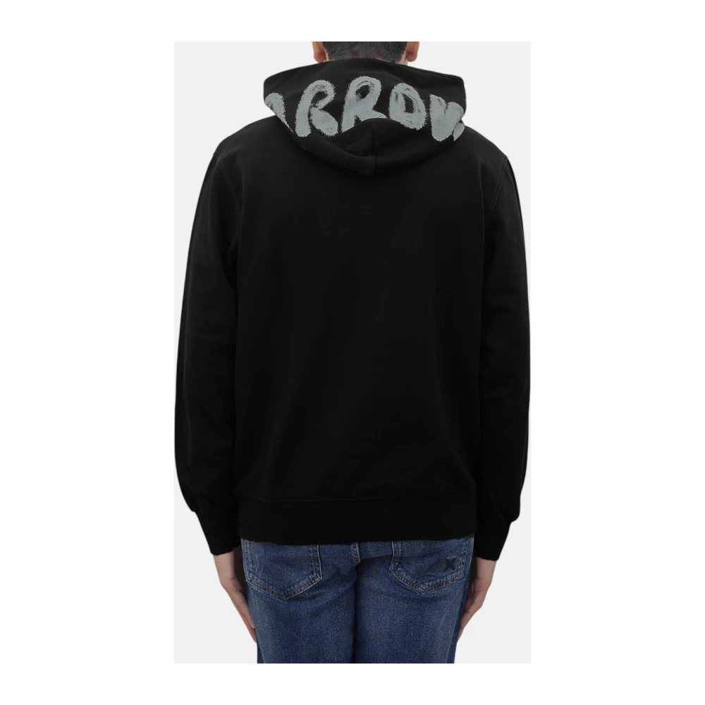 Barrow Hoodie met Voorzak en Logo Black Heren