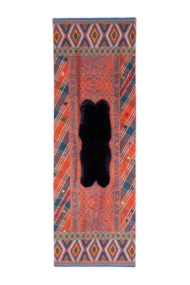 foulard-en-soie-imprimee-avec-bordure-en-fourrure