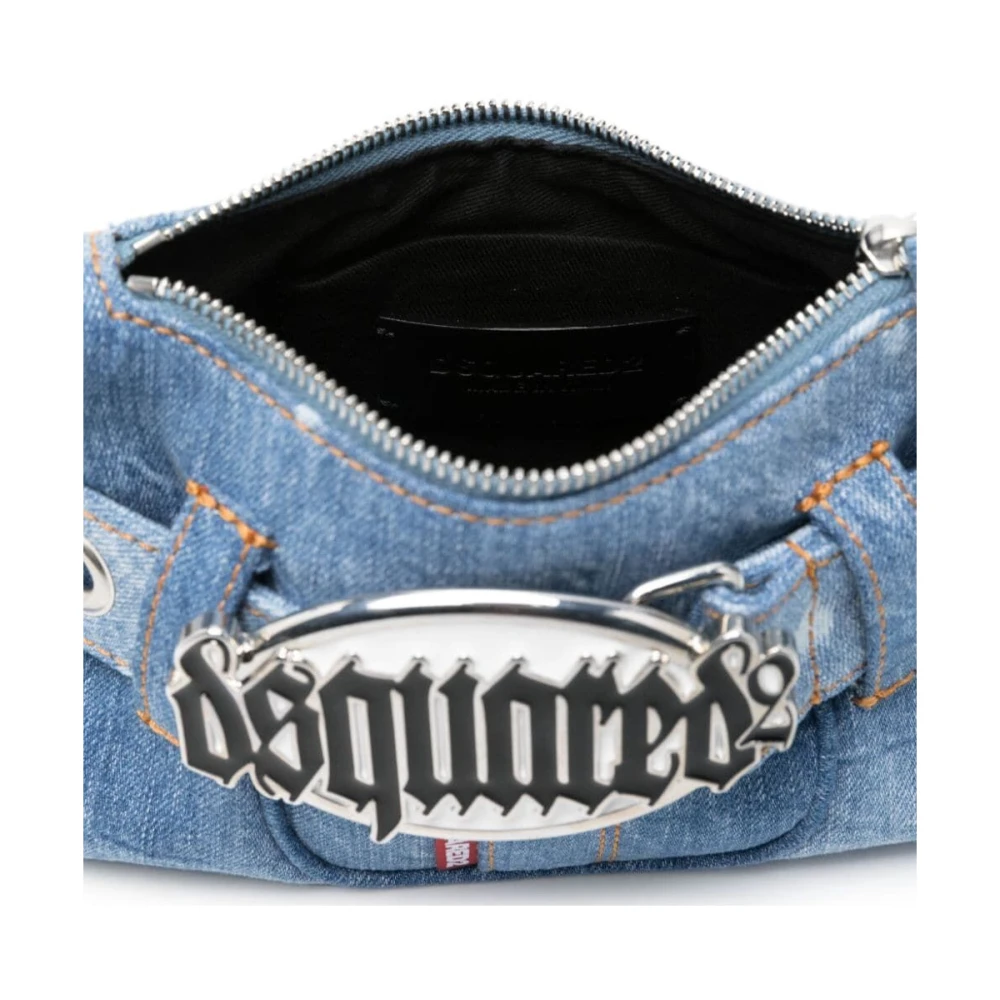 Dsquared2 Stijlvolle Clutch Tas Blue Dames