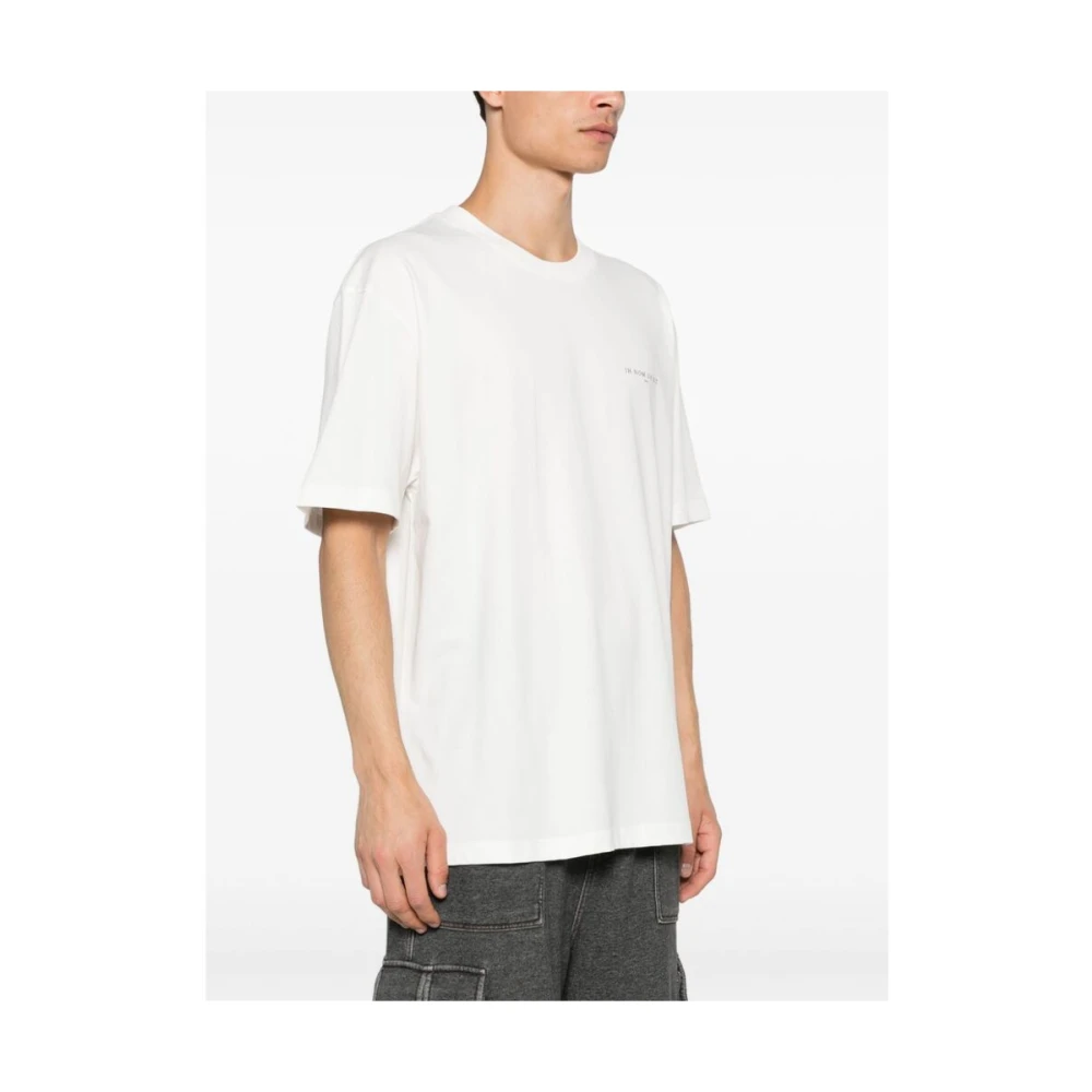 IH NOM UH NIT Wit Logo Print Crew Neck T-shirt White Heren