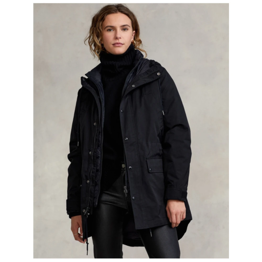 Polo Ralph Lauren Waterafstotende 3-in-1 Jas in Zwart Black Dames